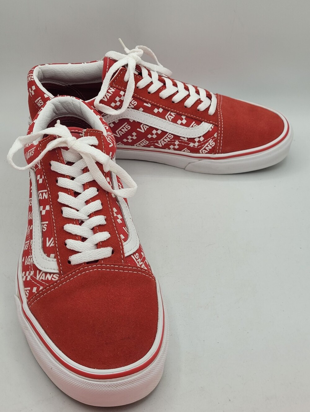 Vans Old Skool 'Logo Repeat - Racing Red' sneakers